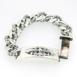 Chrome Hearts 1997 Sterling Silver Mens Cuban Link Heavy Bracelet 8''